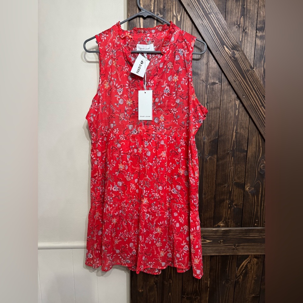 NWT Dear John Red Floral Dress